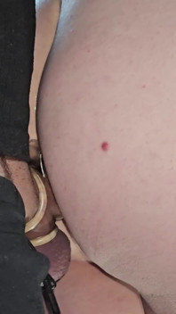 30 Cm Huge and Fat Dick. He Fills Her Entire Pussy and Moves Her Organs. Her Mouth Is Tied so She Can't Scream