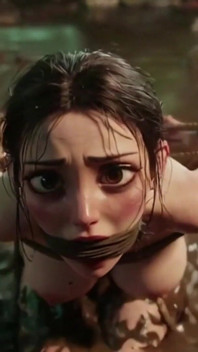 Filthy Bound Girl in Garbage - Horny & Begging for Cum Inside