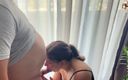 beauty_and_the_other_one: blowjob and facial by the window let neighbours watch