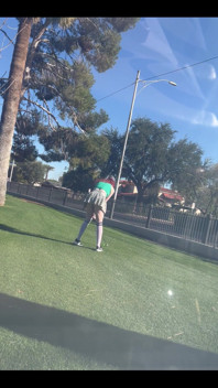 Got on the Green From About 160 Using My 5 Iron Though I Rather Have 8 Iron in My Mouth