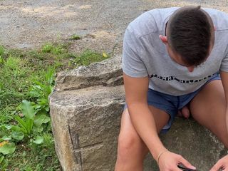 Twinkboy82: German Twink Short Pee Break