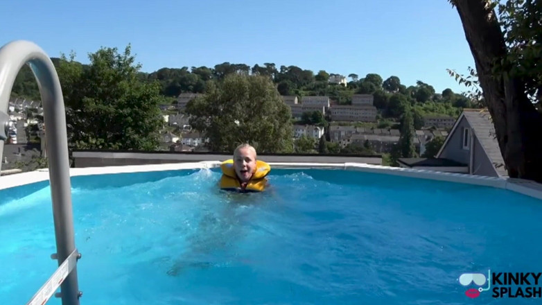 UKCuteGirl Lucy Lauren: Tight Lifejacket Tease - Bikini Brat in the Pool