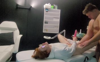 After the Massage the Masseuse Decided She Wanted to Have Some Fun and Asked the Client to Help
