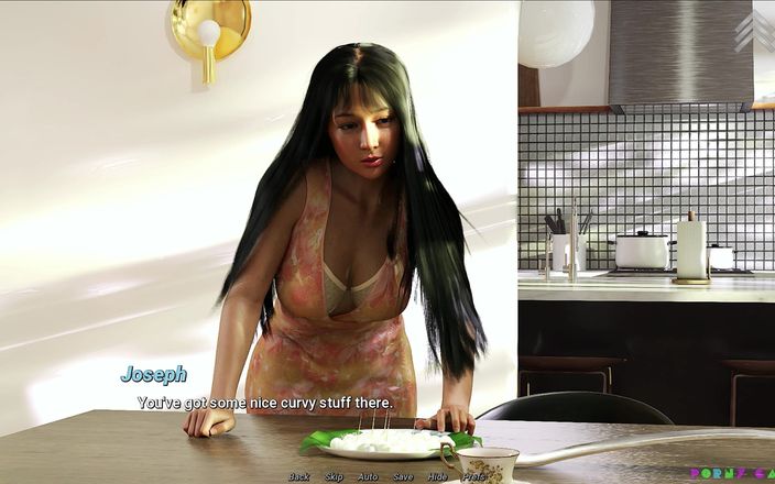 Porny Games: Бесплатный пропуск (мимо после выбора) - возбужденная жена заботится о себе на полу кухни (эпизод 1)