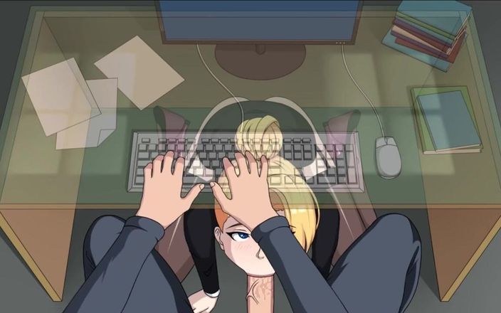 LoveSkySan69: Kunoichi trainer - Ninja Naruto Trainer - deel 110 - secretaresse pijpbeurt onder tafel...