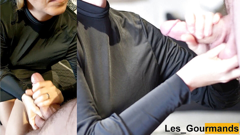 Les Gourmands: चोदने लायक मम्मी काली पोशाक में चूसती है और चेहरे पर वीर्य लेती है