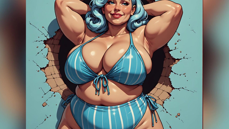 AI Porn: Arte di bellezze bikini paffuta