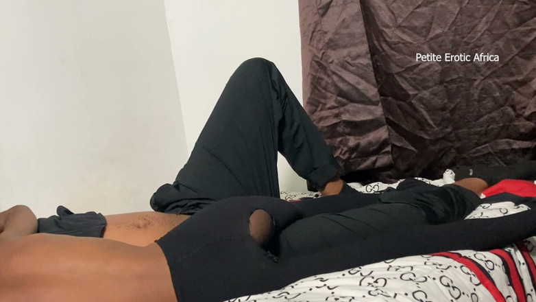 Petite Erotic Africa: Skinny Ebony Teen Cowgirl in Stockings