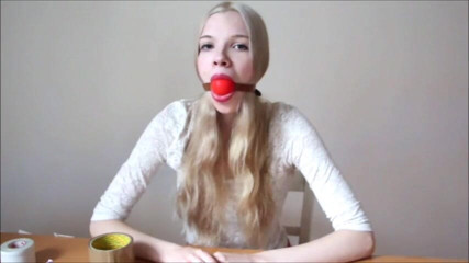 Selfgags classic: Young & flirtatious Polish babe's self-gag session! (Episode 1 of 2)