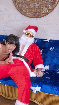 Cajero automático de Navidad con Santa - cum tragar