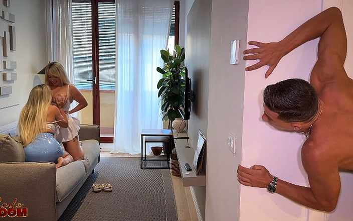 Carla Boom: Blonde Sepanyol dan blonde Kolombia menunggang zakar besar dalam seks...