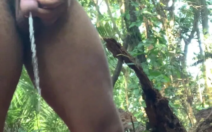 Ken Wild: Hot Black Man Squirting in the Jungle
