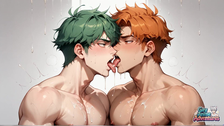 Gay Anime Adventures: En grönhårig muskelkanin chockar med en Spunk Stänk! Upplev den...