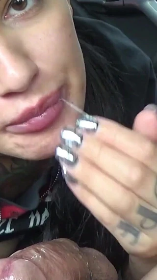 Qombol: Fucking my horny step-sister in car while daddy is outside