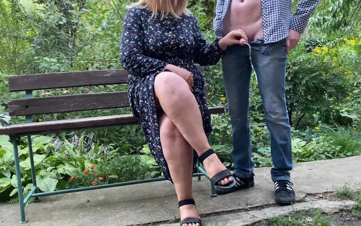 OurFetishLife: SHE holds his cock while HE pee in the park