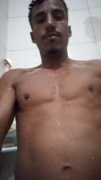 Brazilian Brunette 16cm Thick in the Shower - Hairy Hard Cock Taking a Hot Shower