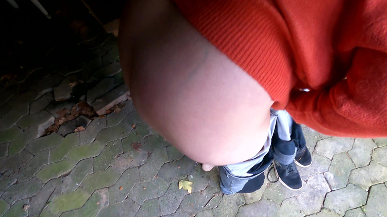 Bouncy Tits Action: Take off You Pants - Punishing Her Pussy with Fir Branch