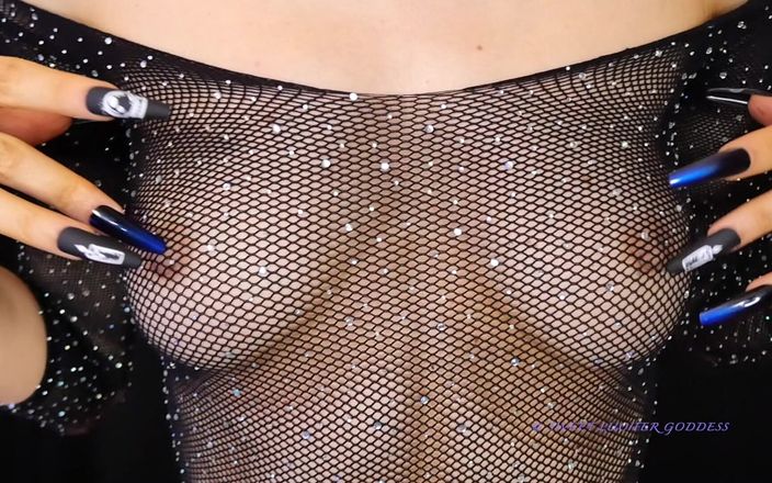 Rebecca Diamante Erotic Femdom: Small Tits and Long Nails Worship