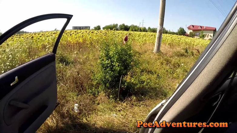Pee Adventures: Orinar en el parabrisas (vista desde dentro del auto)