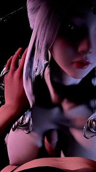 3D enorme tieten Aziatische cosplay slet naakte haar grote kont en werd geneukt