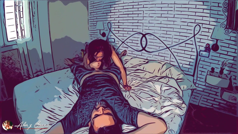 Cherry Lips: Roodharige kitten krijgt twee sperma van haar kamergenoot - 4k tekenfilmeffect