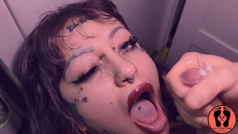 All You Can Fetish: Dicke gesichtsbesamung, abspritzen, molliges mädchen