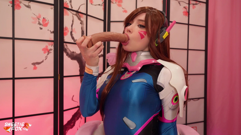 Sweetie Fox: Minx cosplay d.va van Overwatch en anaal masturbeert tot een...