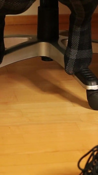 Plaid Tights & Stylish Sneakers - Dangling, Shoeplay & Foot Focus
