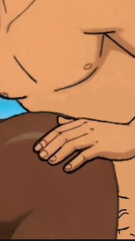 야생 해변에서 결혼한 흑인 창녀를 따먹는 백인 남자. 성적 여파.