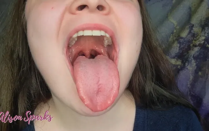 Alison Sparks: Alison's Mouth Inspection and Spit Play