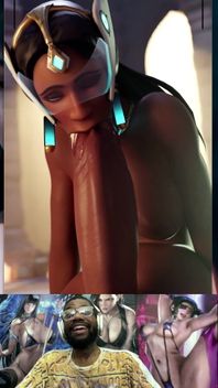 Milky Breast Hard Long Ass Futa Cock Symmentra Sends You This Sucking Her Own Dick