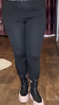 Beautiful Figure in Black Leggings XXX