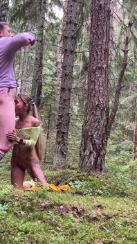 Couple Trying to Shoot a Porn Video Outdoors