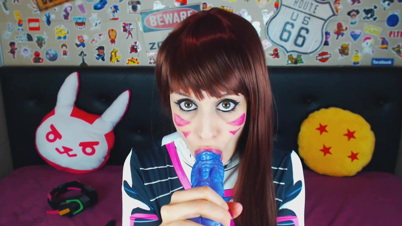 Candystart Videos: Ahegao Dva con fantasía consolador y facial