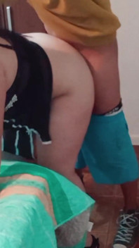 Stepson Catches His Stepmom Making the Bed - Close up Ass and Hard Fucking with His Big Black Cock