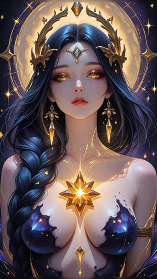 VelvetInk Studio: Emperatriz del vacío de la galaxia de materia oscura diosa...