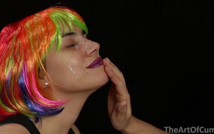CumArtHD: Tóc giả đầy màu sắc trên khuôn mặt!