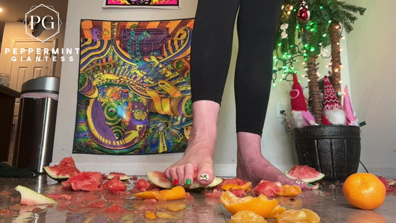 Peppermint Giantess: 67 Giantess Dimensiunea 16 picioare slo-mo Zdrobire portocale cu încetinitorul și distrugerea pepenele...