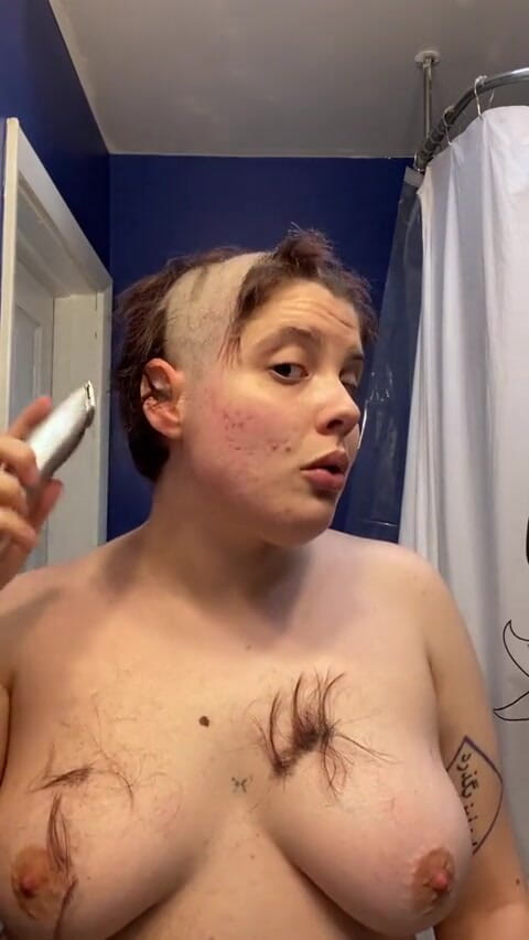 Adama Daat: Hairless whore: going completely bald and browless with a fetish...