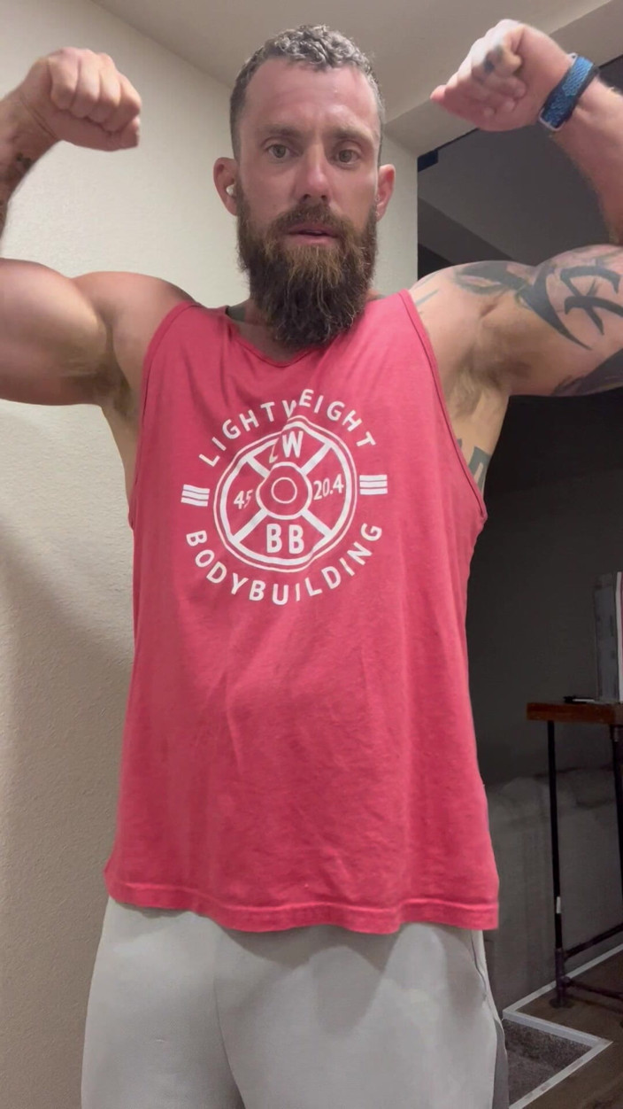 Viking solo: Tattooed Viking Flexes While Stroking for You