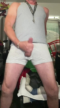 Jockdad87 este geil în grijs ondergoed