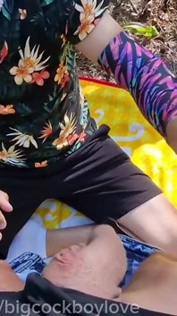 Bareback Fucking Amateur Anal, Big Cocks in the Ass, Cum, Public Park!