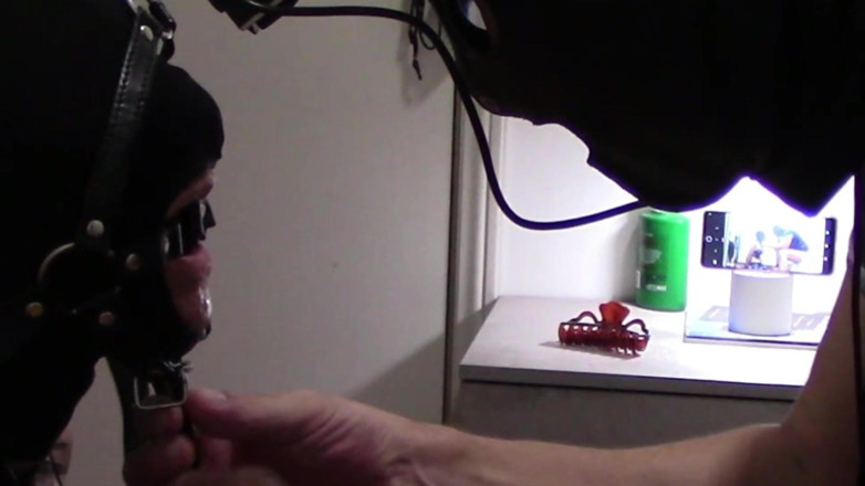 LauraOnHeels: MILF Mouth-fucked with Ring Gag and Massive Throat Cumshot