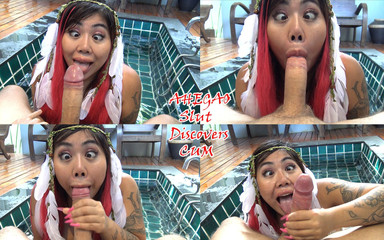 nutON: AHEGAO děvka objeví sperma