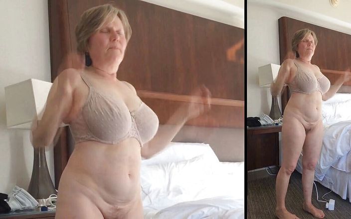 Marie Rocks, 60+ GILF: 60+老熟女喜欢在酒店房间里裸体