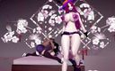 Smixix: Natsumi секс и танец, раздевает хентай ведьму девушку MMD, 3D, рыжий цвет волос, правка Smixix