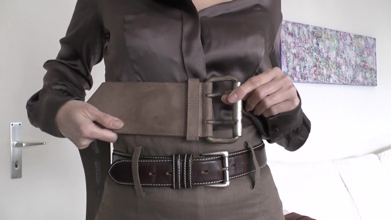 Lady Victoria Valente: Exciting Belt Fitting with a Linen Skirt, Part 2, Lady Victoria...