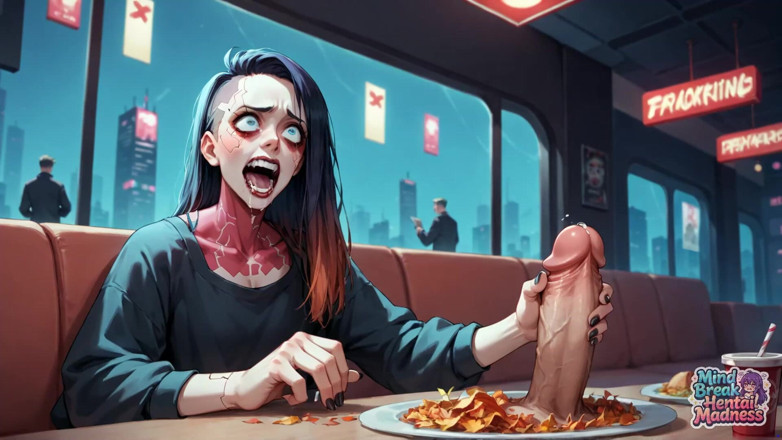 Mind Break Hentai Madness: Mind-blowing Diner Sex, Warm Crimson Faces with Utter Crimson Sheer...