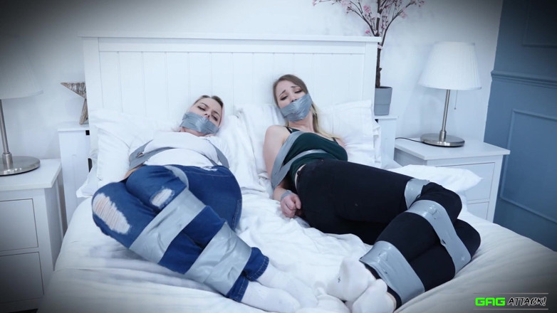 Gag Attack: Chloe &amp; Missy - GND's in Tape Bondage