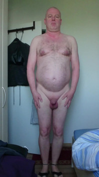 Naked, Chubby and Hard Cock